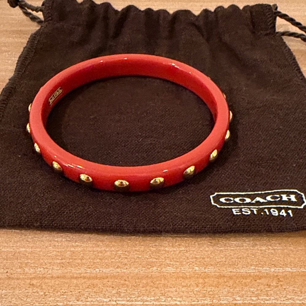 Coach Red Bracelet and Earring Set - Picture 2 of 5